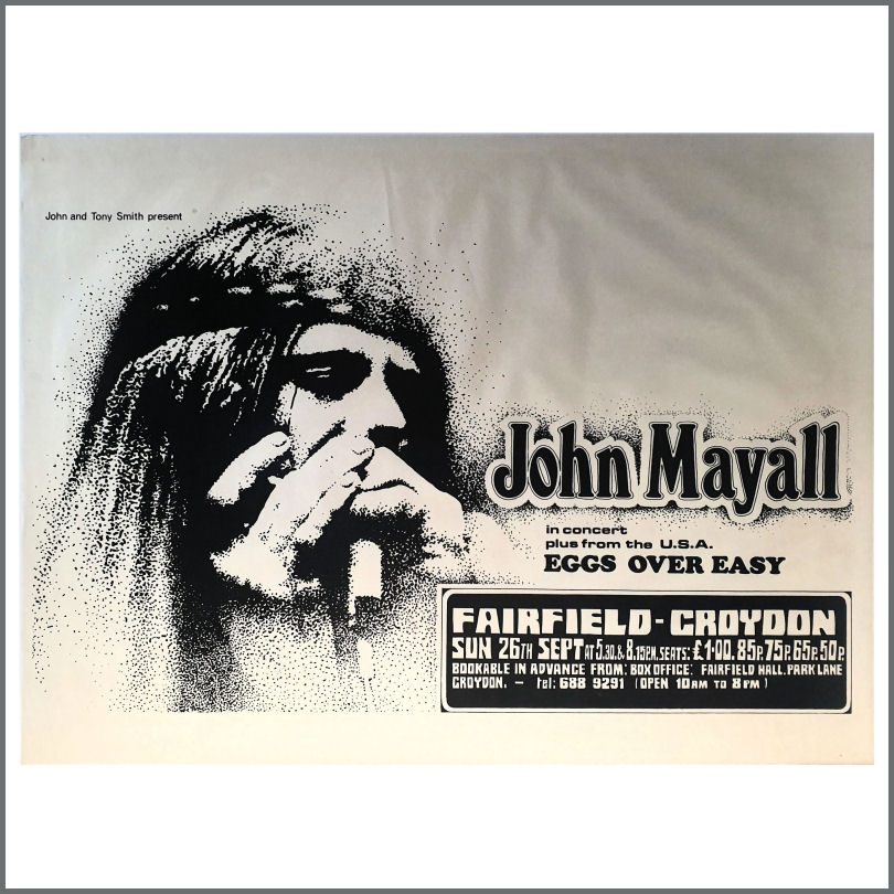 B30577 - John Mayall 1970 Fairfield Croydon Concert Poster (UK) - Tracks