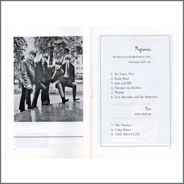The Beatles 1964 Blokker Festival Concert Programme