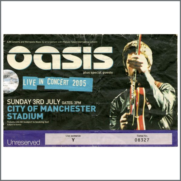 B34091 - Oasis 2005 City Of Manchester Stadium Concert Ticket Stub (UK) -  Tracks