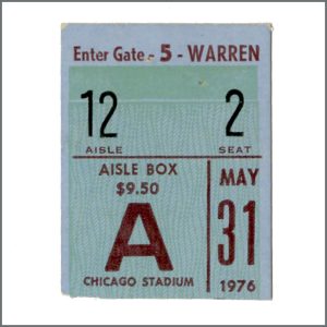 Paul McCartney & Wings 1976 Chicago Stadium Concert Ticket Stub (USA)