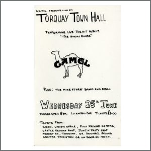 Camel 1975 Torquay Concert Handbill Flyer (UK)