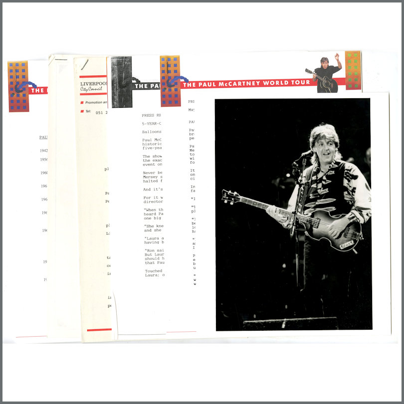 Paul McCartney 1990 World Tour UK Press Kit (UK)