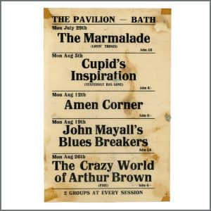 John Mayall’s Blues Breakers 1968 The Pavilion Bath Concert Handbill (UK)