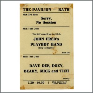 Dave Dee, Dozy, Beaky, Mick And Tich 1968 The Pavilion Bath Concert Handbill (UK)