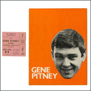 Gene Pitney 1967 Concert Programme & Ticket Stub (UK)