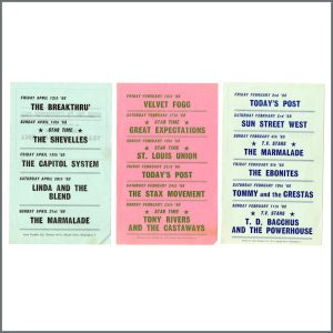 The Wharf Hotel 1960s Promotional Concert Handbills (UK)