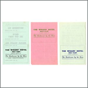 The Wharf Hotel 1960s Promotional Concert Handbills (UK)