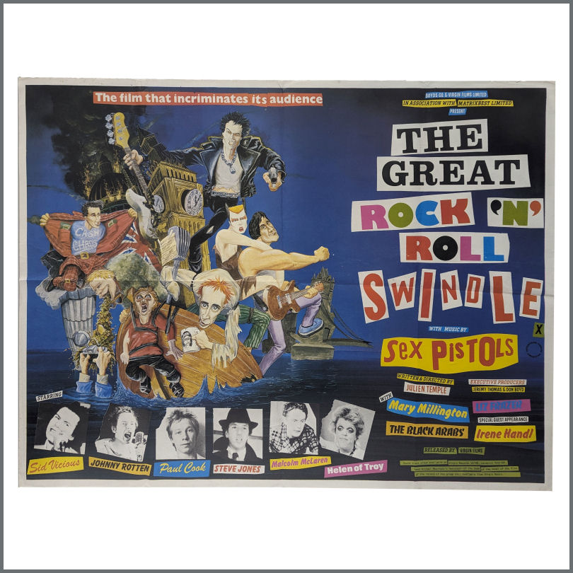 Sex Pistols Great Rock And Roll Swindle Quad Film Poster (UK)