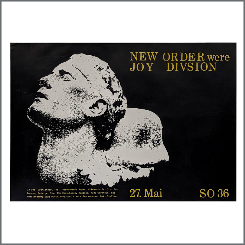 New Order 1981 SO36 Concert Poster Berlin (Germany)