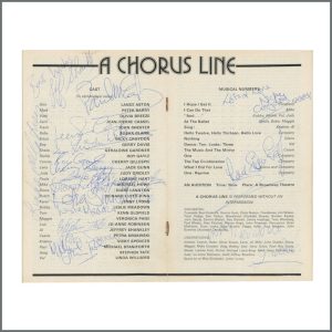 Paul And Linda McCartney 1977 Autographed Chorus Line Concert Programme (UK)