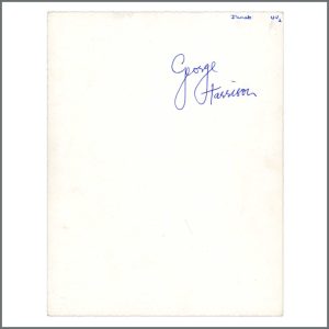 The Beatles George Harrison Autographed 1963 Star Pics Photograph (UK)