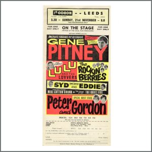Gene Pitney Odeon Leeds Handbill - From 1965 UK