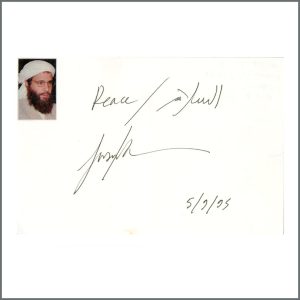 Cat Stevens / Yusuf Islam Autograph from 1995 - Signed in London UK
