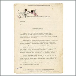 B41924 - Ringo Starr 1969 The Magic Christian Production Document (UK)