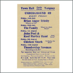 Chicken Shack 1969 Town Hall Torquay Concert Handbill (UK)