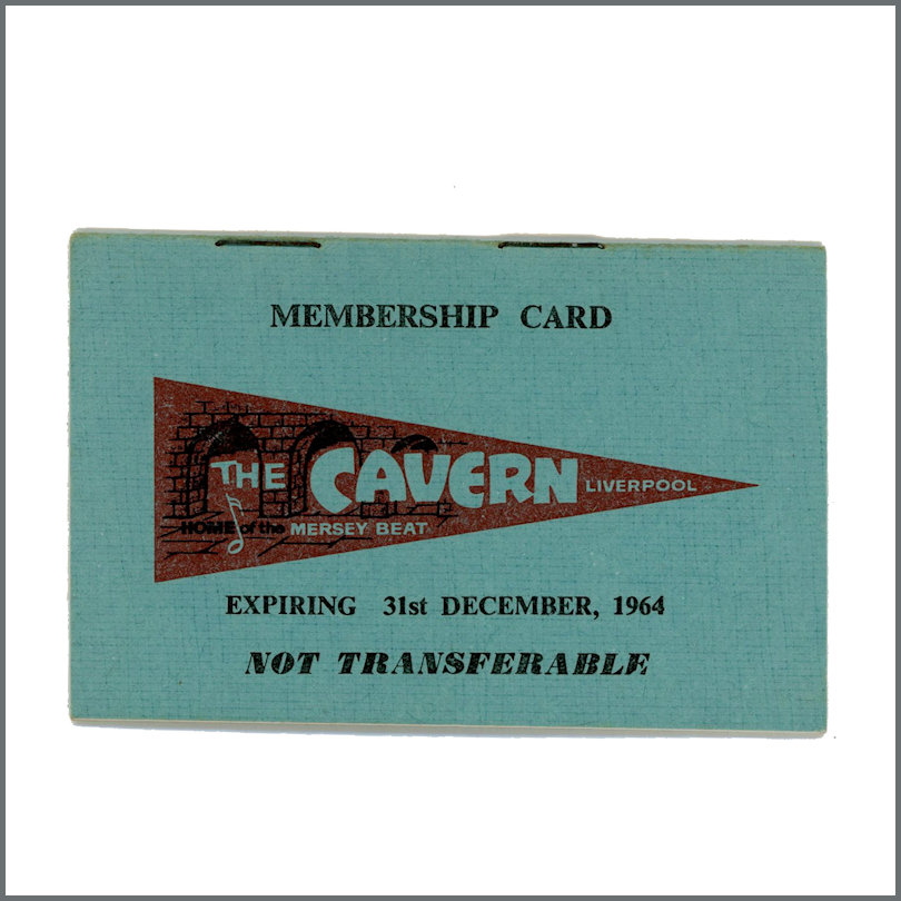 Cavern Club 1964 Green Membership Card (UK)