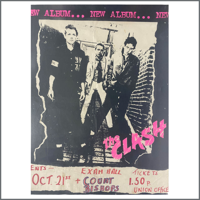 The Clash 1977 Out Of Control Tour Trinty College Dublin Concert Poster (Ireland)