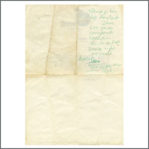 Apple Employee 1960s Printed Letter (UK)