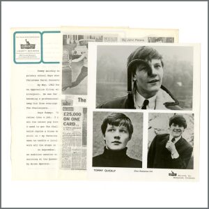 Tommy Quickly 1960s Liberty Records Promotional Press Kit (UK)