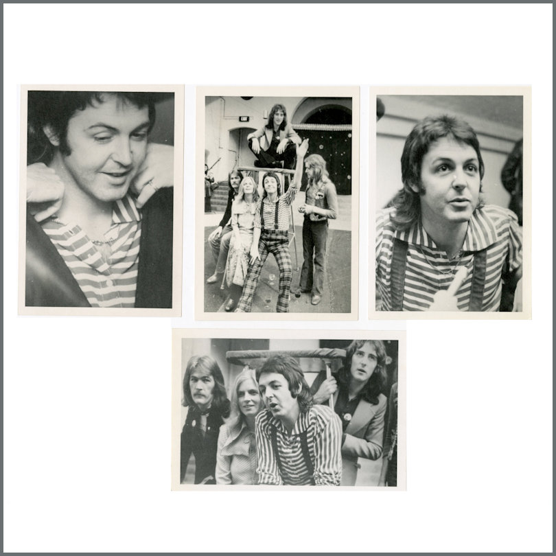 Paul McCartney and Wings 1972 Hi Hi Hi Launch Party Vintage Photographs (UK)