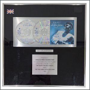 B43297 - The Very Best Of Elton John 9 x Platinum Award 1995 (UK)